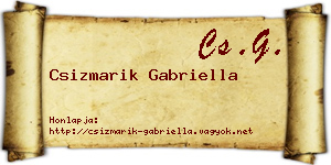 Csizmarik Gabriella névjegykártya