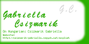 gabriella csizmarik business card